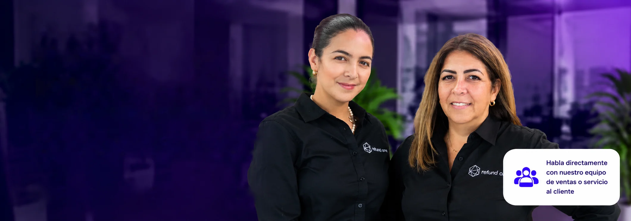 Dos integrantes del equipo de Refund One