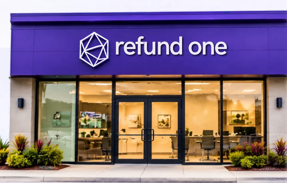 Fachada de una oficina Refund One